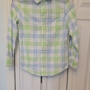 Cat & Jack Pastel Green and Blue Plaid Shirt